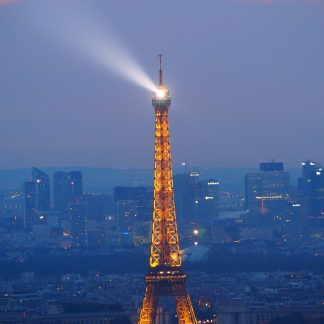 Eiffel Tower at dusk photography print by Mark Hulskamp